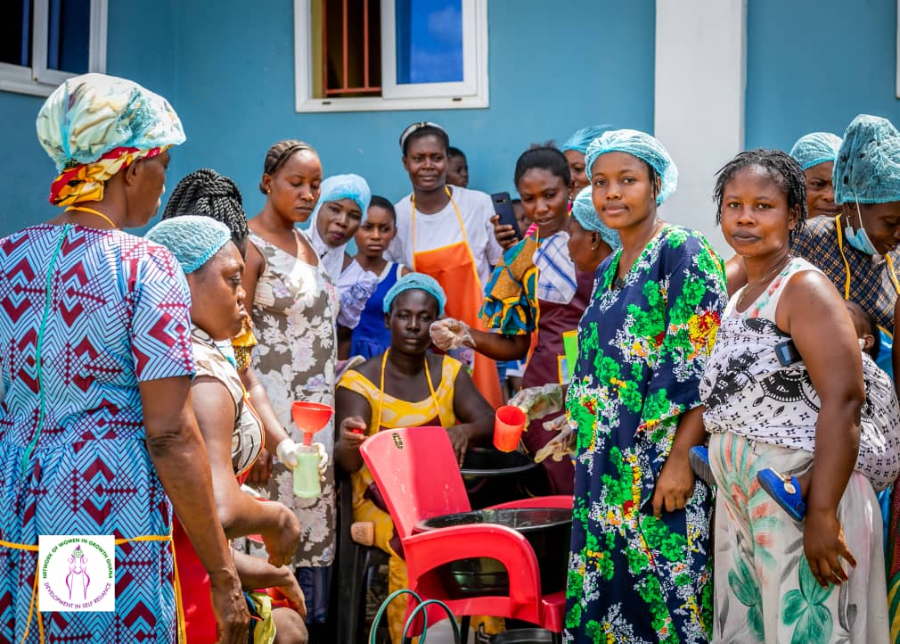 Community women gathered for a Passion for Humanity Ghana programme