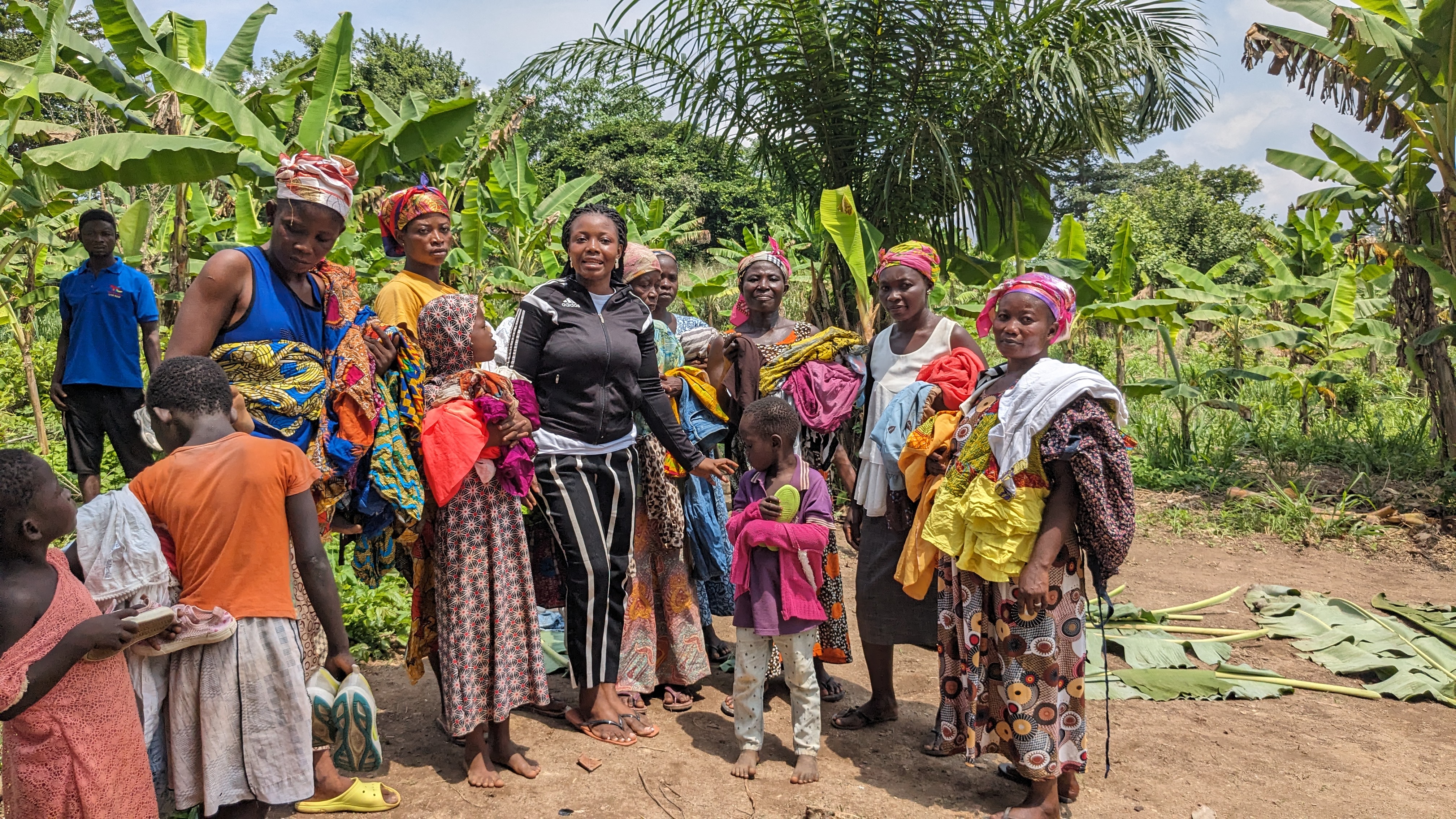 Community outreach with women and children in a rural Ghanaian setting
